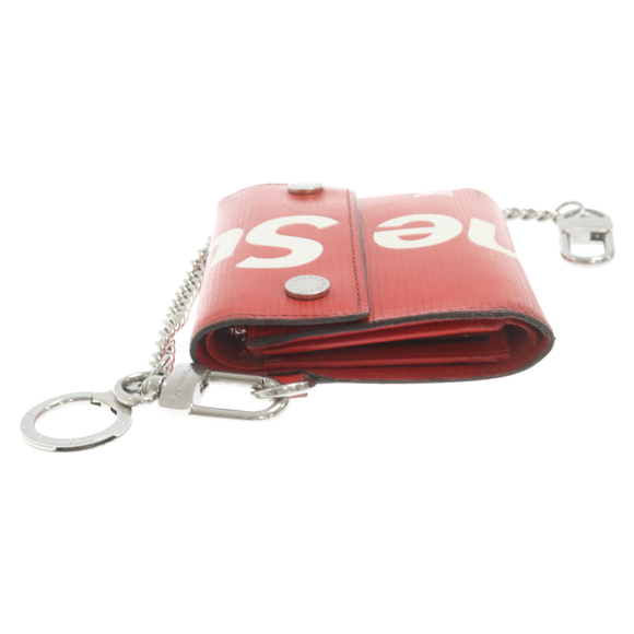 SUPREME Chain Wallet Epi Leather Red - Picture 3 of 6